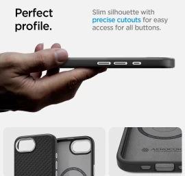 Dėklas iphone 16e Enzo Aramid Magsafe - Juodas