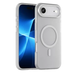 Dėklas iphone 17 Air Magnetinis Abrazyvinis magsafe - Matinės Baltos Spalvos