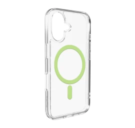Dėklas iphone 17 Lite Magsafe - Permatomas žalias žiedas