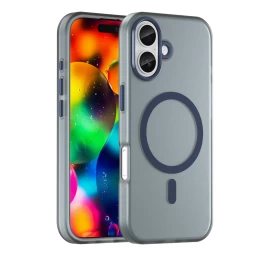 Dėklas iphone 17 Magnetinis Abrazyvinis magsafe - Matinis Mėlynas