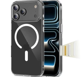 Dėklas iphone 17 Pro Flexair Hybrid Cc Magsafe - Skaidrus