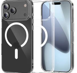 Dėklas iphone 17 Pro Flexair Hybrid Magsafe - Skaidrus