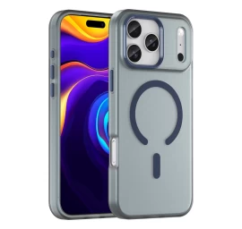 Dėklas iphone 17 Pro Magnetinis Abrazyvinis magsafe - Matinis Mėlynas