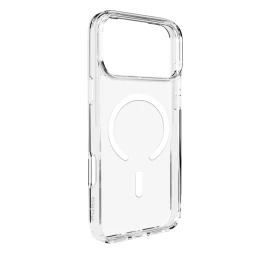 Dėklas iphone 17 Pro Max Lite Magsafe - Skaidrus Baltas žiedas