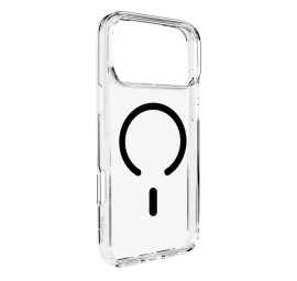 Dėklas iphone 17 Pro Max Lite Magsafe - Skaidrus Juodas žiedas