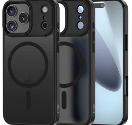 Dėklas iphone 17 Pro Max Matt Magsafe - Matinės Juodos Spalvos