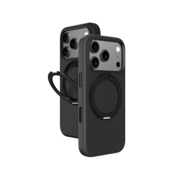 Dėklas iphone 17 Pro Max Su cloudie Stovu - Juodas