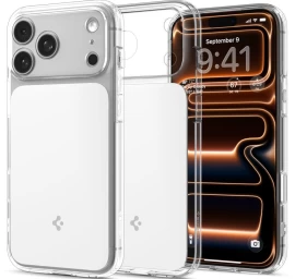 Dėklas iphone 17 Pro Max Ultra Hybrid T Magsafe - Skaidrus Ir Baltas