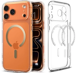 Dėklas iphone 17 Pro Ultra Hybrid Magsafe - Skaidrus Auksinis