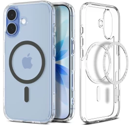 Dėklas iphone 17 Ultra Hybrid Magsafe - Skaidrus Pilkas