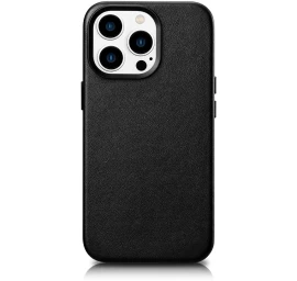 Dėklas Iš Natūralios Odos Iphone 14 Pro Max Magsafe Case Leather Leather Black