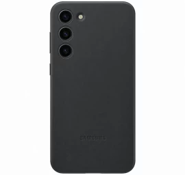 Dėklas Iš Natūralios Odos Samsung Galaxy S23+ Leather Cover Juodas