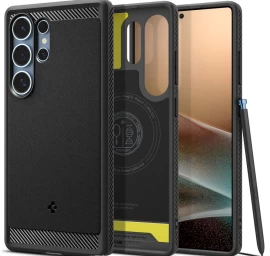 Dėklas samsung Galaxy S25 Ultra Rugged Armor Mag - Juodas