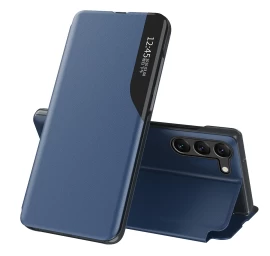 Dėklas samsung S24+ Su Atlenkiamu Dangteliu Ir Stovu eco Leather View Case, Mėlynas