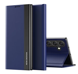 Dėklas Su Atlenkiamu Dangteliu Ir Stovu samsung Galaxy S25 Sleep Case Pro - Mėlynas