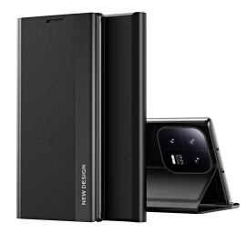 Dėklas Su Atlenkiamu Dangteliu Ir Stovu, Skirtas xiaomi 13 Lite Sleep Case Pro, Juodas