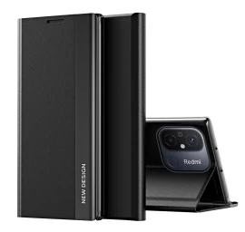 Dėklas Su Atlenkiamu Dangteliu Ir Stovu, Skirtas xiaomi Redmi 11a / poco C55 / redmi 12c Sleep Case Pro, Juodas Dėklas Su Atlenkiamu Dangteliu Ir Stovu, Skirtas xiaomi Redmi 11a / poco C55 / redmi 12c Sleep Case Pro, Juodas