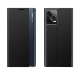 Dėklas Su Atlenkiamu Dangteliu Ir Stovu, Skirtas xiaomi Redmi Note 12 Pro+ New Sleep Case, Juodas Dėklas Su Atlenkiamu Dangteliu Ir Stovu, Skirtas xiaomi Redmi Note 12 Pro+ New Sleep Case, Juodas
