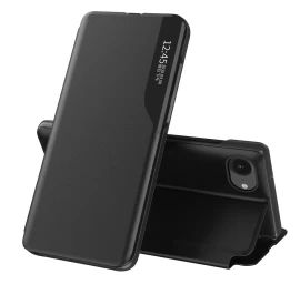 Dėklas Su Atlenkiamu Stovu iphone 16e eco Leather View Case - Juodas