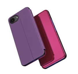 Dėklas Su Atlenkiamuoju Dangteliu Iphone 16e Clear View Case - Rožinis