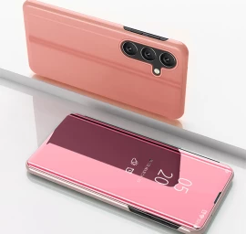 Dėklas Su Atlenkiamuoju Dangteliu, Skirtas samsung Galaxy A26 Clear View Case - Rožinis