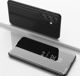 Dėklas Su Atlenkiamuoju Dangteliu, Skirtas samsung Galaxy A36 Clear View Case - Juodas