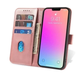 Dėklas Su Atvartu Ir Pinigine, Skirtas xiaomi Redmi Note 12 5g / poco X5 5g Magnetinis Dėklas Rožinės Spalvos