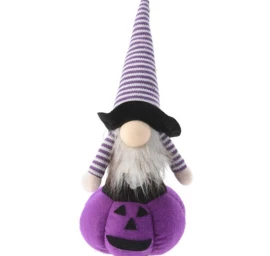 Dekoratyvinė Figūrėlė Ant Moliūgo 35cm Led Halloween Violetinė