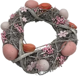 Dekoratyvinė Girlianda Balta Ir Rožinė 24 Cm Skersmens