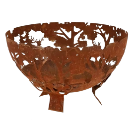 Dekoratyvinė laužavietė, rūdinto plieno, 58 x 58 x 36,6 cm
