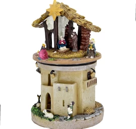 Dekoratyvinė Led Prakartėlė 14x14x23 Cm Su žvaigžde