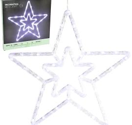 Dekoratyvinė žvaigždė Su 40 Led Apšvietimu, 35 Cm, Balta