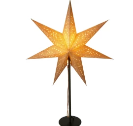 Dekoratyvinė žvaigždė Su Led Apšvietimu, Aukštis: 65 Cm, šampanės Spalva