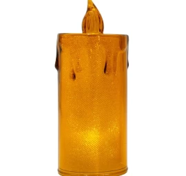 Dekoratyvinė žvakė 10,5 Cm Gintarinė šiltai Balta 1 Led