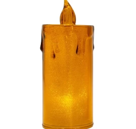 Dekoratyvinė žvakė 12,5 Cm Gintarinė šiltai Balta 1 Led