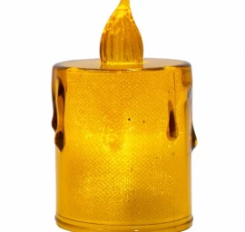 Dekoratyvinė žvakė 8 Cm Gintarinė šiltai Balta 1 Led