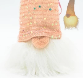 Dekoratyvinis Led Santa Claus 25cm Rožinis