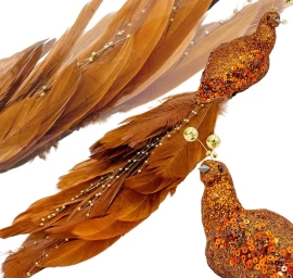 Dekoratyvinis Paukštis Ant Segtuko 38 Cm - Rudas