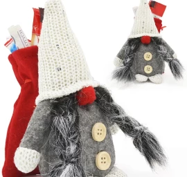 Dekoratyvinis Puodelis Su Dovanų Maišeliu 15 Cm Tamsiai Pilkas