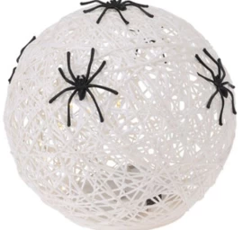 Dekoratyvinis Rutulys Vadovaujama Voras Lempa 15cm Halloween Balta