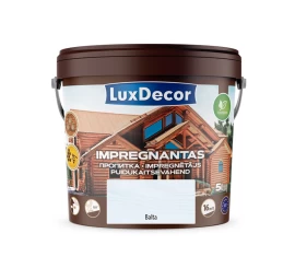 Dekoratyvins medienos impregnantas Luxdecor, (Baltas) 5,0l