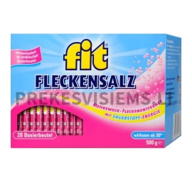 Dėmių šalinimo milteliai su deguonimi FIT 500g, 20 pakelių