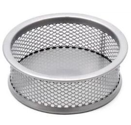 Dėžutė smulkmenoms Forpus, sidabrinė, perforuoto metalo  1005-011