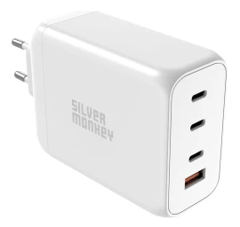 Didelės Galios Gan 200w 3xusb-c Pd Usb-a Qc 3.0 įkroviklis Baltos Spalvos