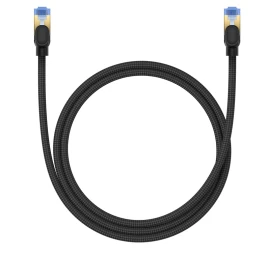 Didelės Spartos Lan Kabelis Rj45 Cat.7 10gbps, Pintas 1 M, Juodas