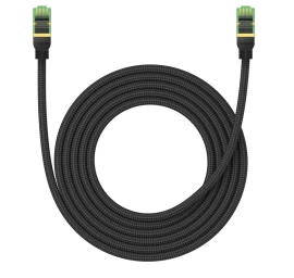 Didelės Spartos Lan Kabelis Rj45 Cat.8 40gbps, Pintas 3 M, Juodas