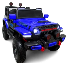 Didelis Jeep X7 4x4 Mėlynas Minkšta Sėdynė 4 Varomieji Ratai Rocker Pripučiami Ratai Su Guoliais Didelis Jeep X7 4x4 Mėlynas Minkšta Sėdynė 4 Varomieji Ratai Rocker Pripučiami Ratai Su Guoliais