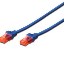 Digitus Cat6 U/utp 0,5 M Mėlynos Spalvos 0,5 Komutacinis Kabelis