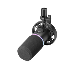 Dinaminis Laidinis Usb Xlr Rgb žaidimų Mikrofonas – Juodas