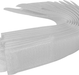 Dirželiai laidams su velcro | balti | 150 mm / 10 vnt. (73840)